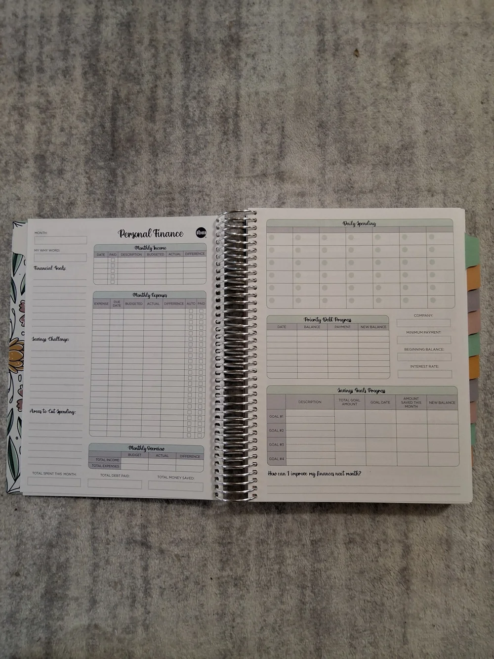 SMALL Live Rich Planner - Happy Floral UNDATED The Budget Mom NWT